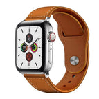For Apple Watch 38 / 40 / 41 / S10 42mm / Brown White Thread