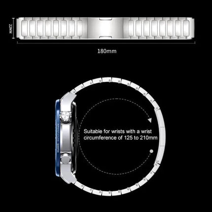 XDfind 22mm Stainless Steel Watch Band I-Shaped Buckle