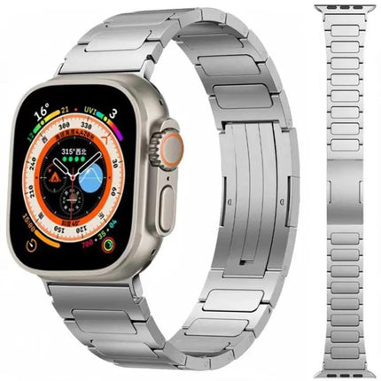 Stainless Steel I-Shaped Buckle Band For Apple Watch 42-49mm | Syndmart