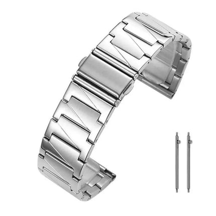 XDfind Stepped Stainless Steel Watch Band 22mm Silver