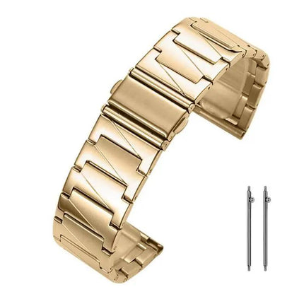 XDfind Stepped Stainless Steel Watch Band 22mm Silver