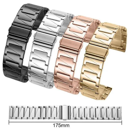 XDfind Stepped Stainless Steel Watch Band 22mm Silver