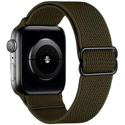 Adjustable Nylon Elastic Apple Watch Band Buckle 41/45mm | Syndmart