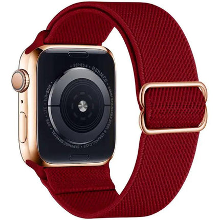 Adjustable Nylon Elastic Apple Watch Band Buckle 41/45mm
