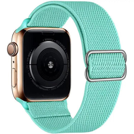 Adjustable Nylon Elastic Apple Watch Band Buckle 41/45mm