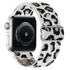 For Apple Watch 42 / 44 / 45 / 46 / 49mm / Purple White Leopard