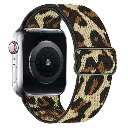 Adjustable Nylon Elastic Apple Watch Band Buckle 41/45mm