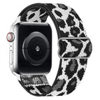 For Apple Watch 42 / 44 / 45 / 46 / 49mm / Grey White Leopard