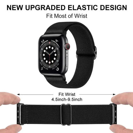 Adjustable Nylon Elastic Apple Watch Band Buckle 41/45mm | Syndmart