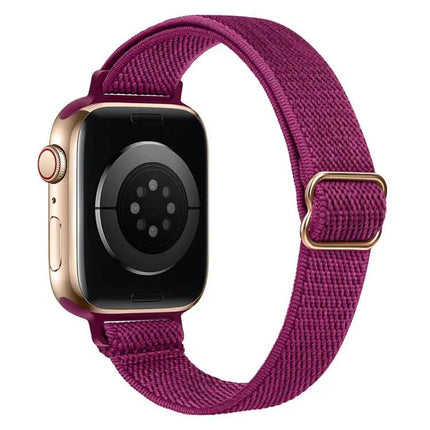 Nylon Elastic Ladder Buckle Band For Apple Watch 38/40/41/42 | Syndmart