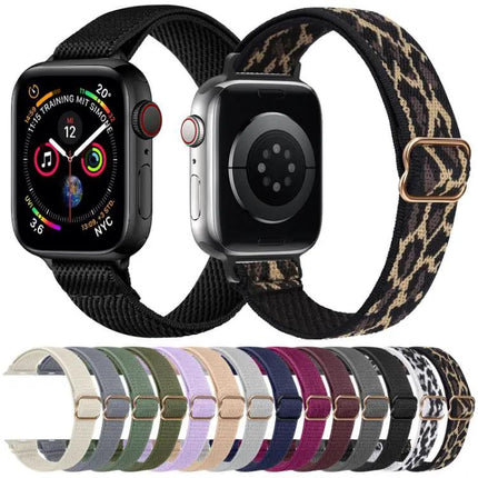 Nylon Elastic Ladder Buckle Band For Apple Watch 38/40/41/42 | Syndmart