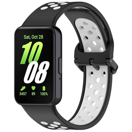 Silicone Breathable Two-Tone Watch Band For Samsung Fit 3