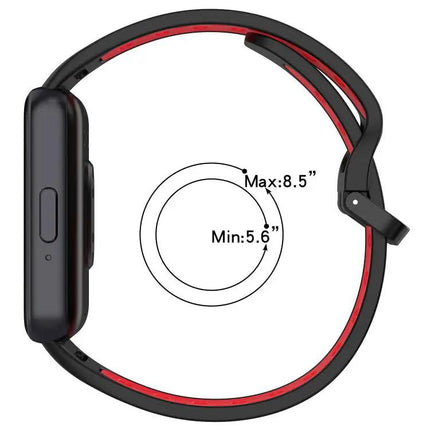 Silicone Breathable Two-Tone Watch Band For Samsung Fit 3