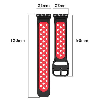 Silicone Breathable Two-Tone Watch Band For Samsung Fit 3