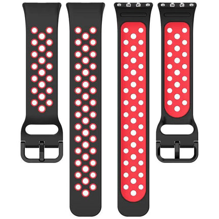 Silicone Breathable Two-Tone Watch Band For Samsung Fit 3