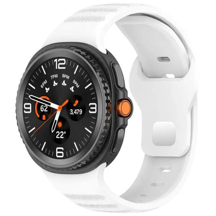 Silicone Watch Band Silver Buckle Dotted For Galaxy Watch9/8