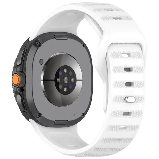 Silicone Watch Band Silver Buckle Dotted For Galaxy Watch9/8 | Syndmart