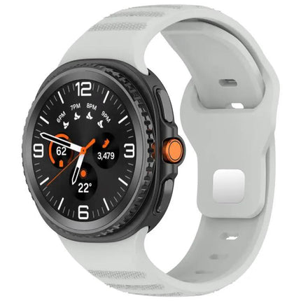 Silicone Watch Band Silver Buckle Dotted For Galaxy Watch9/8