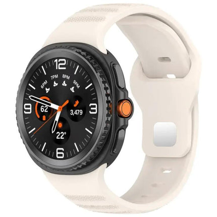 Silicone Watch Band Silver Buckle Dotted For Galaxy Watch9/8