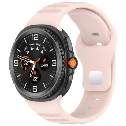 Silicone Watch Band Silver Buckle Dotted For Galaxy Watch9/8