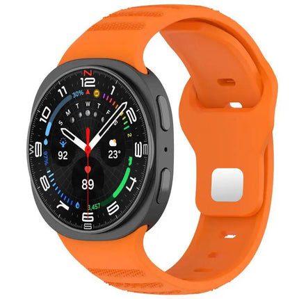 Silicone Watch Band Silver Buckle Dotted For Galaxy Watch9/8