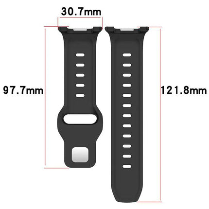 Silicone Watch Band Silver Buckle Dotted For Galaxy Watch9/8