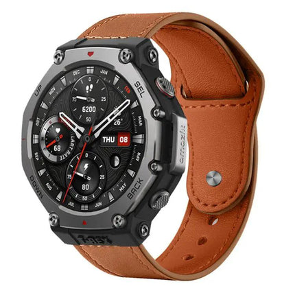 XDfind Genuine Leather Rivet Buckle Watch Band 20mm/22mm