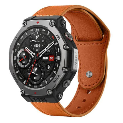 XDfind Genuine Leather Rivet Buckle Watch Band 20mm/22mm