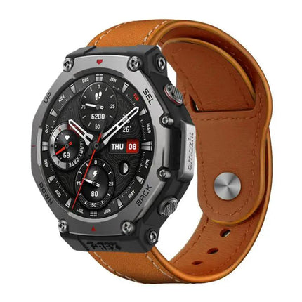 XDfind Genuine Leather Rivet Buckle Watch Band 20mm/22mm
