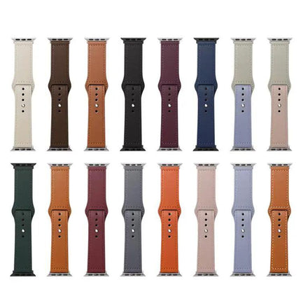 XDfind Genuine Leather Rivet Buckle Watch Band 20mm/22mm