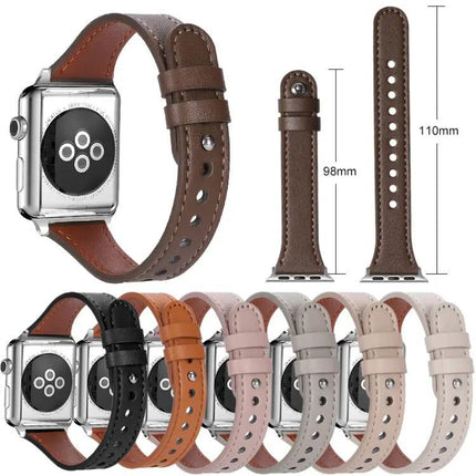 XDfind Leather Double Ring Apple Watch Band 38-49mm