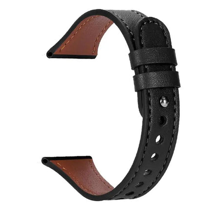 XDfind Genuine Leather Double Ring Watch Band 20/22mm