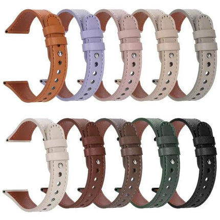 XDfind Genuine Leather Double Ring Watch Band 20/22mm