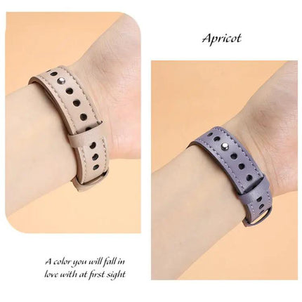 XDfind Genuine Leather Double Ring Watch Band 20/22mm