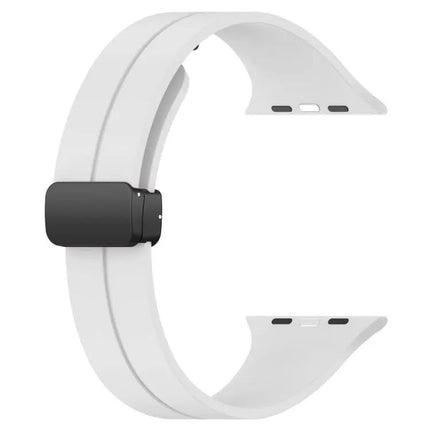 xDfind Silicone Black Buckle Band for Apple Watch 38-49mm
