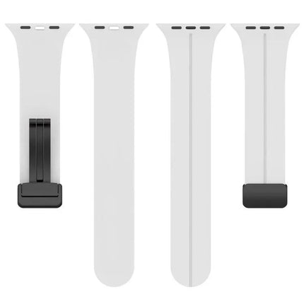 xDfind Silicone Black Buckle Band for Apple Watch 38-49mm
