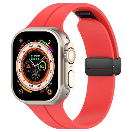 xDfind Silicone Black Buckle Band for Apple Watch 38-49mm