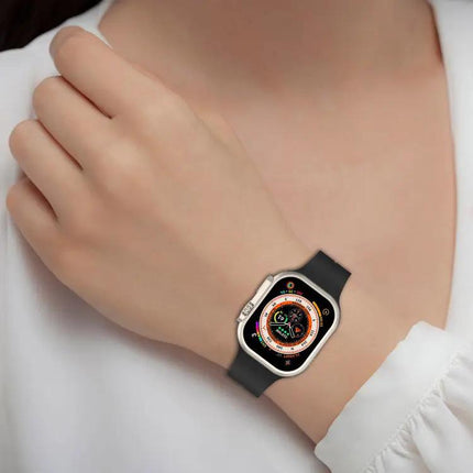 xDfind Silicone Black Buckle Band for Apple Watch 38-49mm
