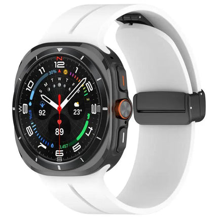 Xdfind Silicone Watch Band Black Folding Buckle for Galaxy