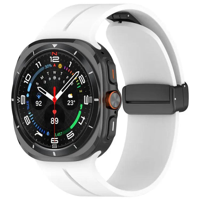 Xdfind Silicone Watch Band Black Folding Buckle for Galaxy | Syndmart