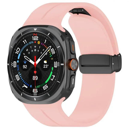 Xdfind Silicone Watch Band Black Folding Buckle for Galaxy