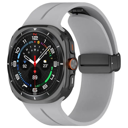 Xdfind Silicone Watch Band Black Folding Buckle for Galaxy