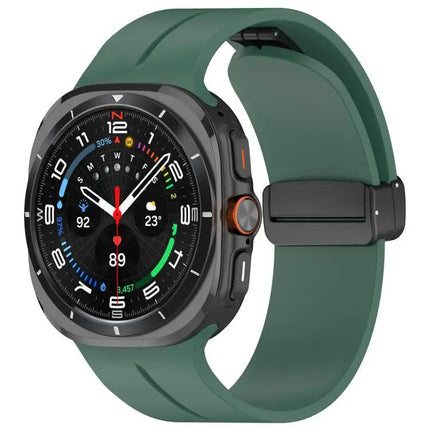 Xdfind Silicone Watch Band Black Folding Buckle for Galaxy