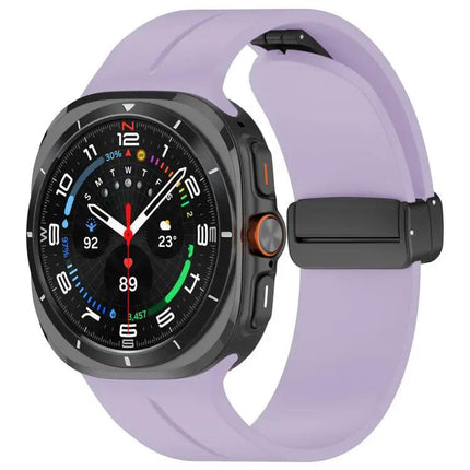 Xdfind Silicone Watch Band Black Folding Buckle for Galaxy