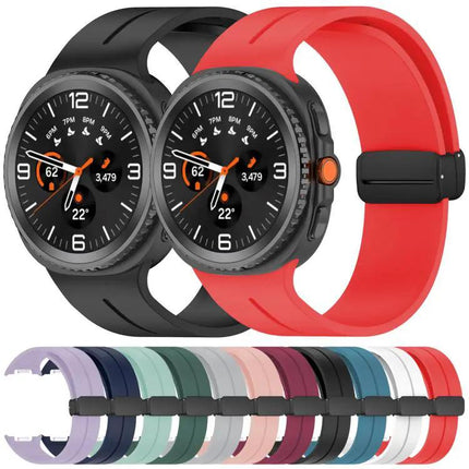 Xdfind Silicone Watch Band Black Folding Buckle for Galaxy