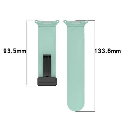 Xdfind Silicone Watch Band Black Folding Buckle for Galaxy