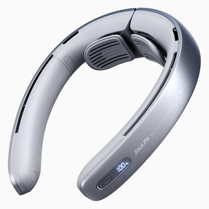 JisuLife Portable Neck Fan with Adjustable Speeds for Everyday Cooling - Hands-free wearable neck fan with adjustable speeds and LED display