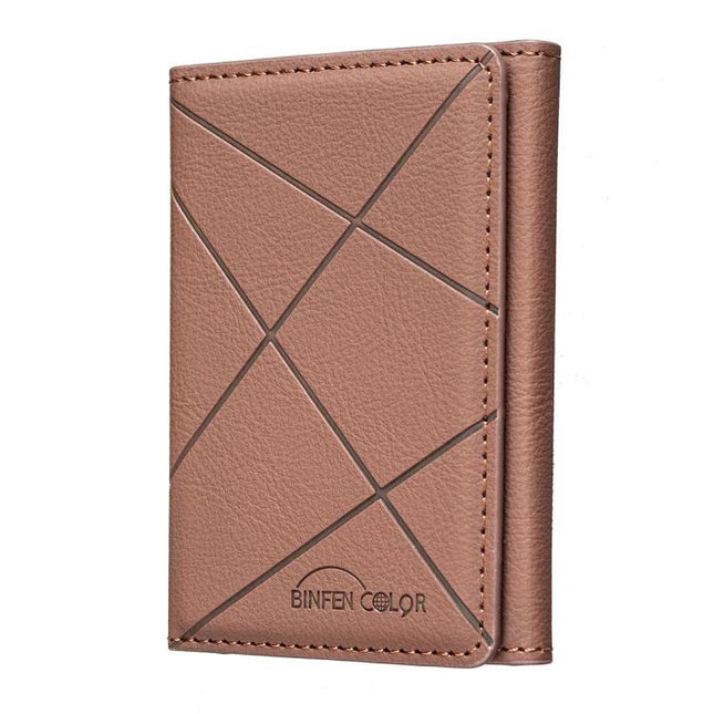 Diamond Embossed Magnetic Leather Card Bag for Cards and Phone Holder - rose gold diamond-embossed leather card wallet with magnetic foldable phone stand