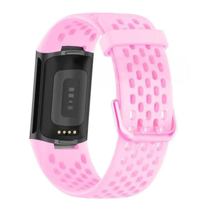 Fitbit Charge 6/5 Silicone Watch Band Breathable Hole Style