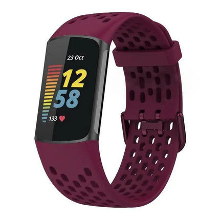 Fitbit Charge 6/5 Silicone Watch Band Breathable Hole Style